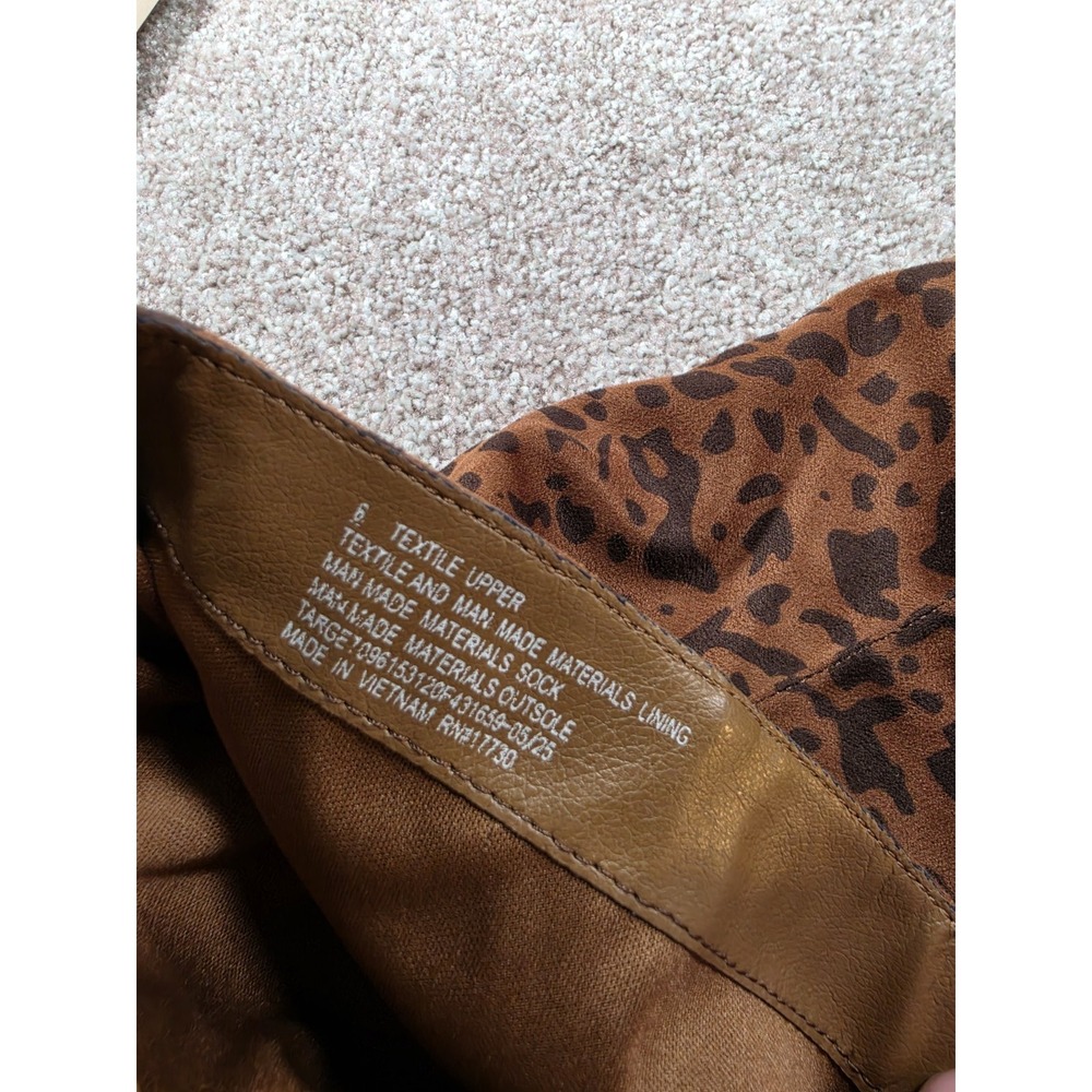 A New Day Womens Size 6 Leopard Print Knee High Boots Pointed Toe Heels NWT - Picture 7 of 7